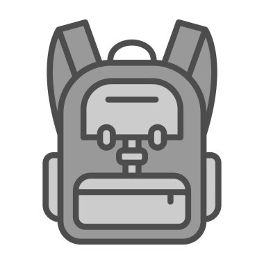 sırt çantası simgesi, grafik tasarımı, vektör illüstrasyonu 