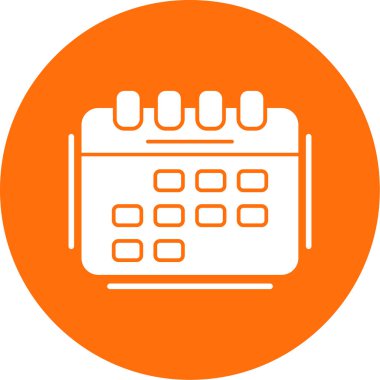 Takvim simgesi, vektör illüstrasyonu basit tasarım