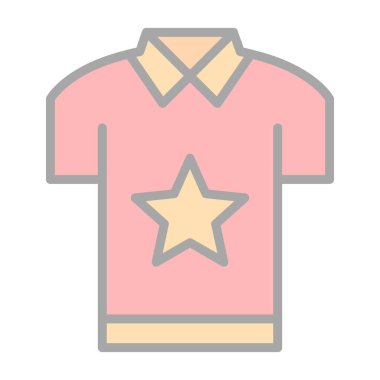 T-Shirt simgesi, basit vektör çizim 