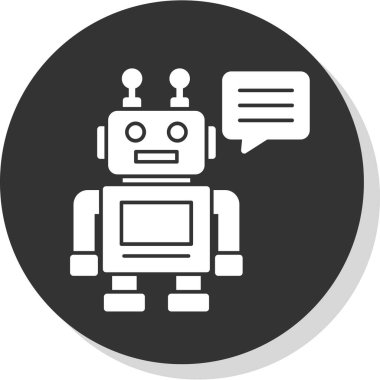 Robot. Web simgesi basit tasarım