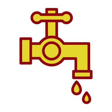 Musluk simgesi izole edilmiş vektör illüstrasyonu  