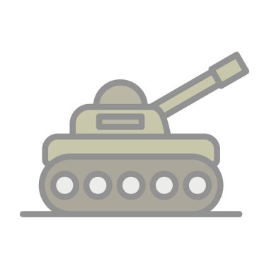 Tank simgesi, vektör illüstrasyonu basit tasarım