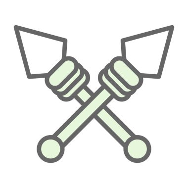 Mızrak logo vektör illüstrasyonu