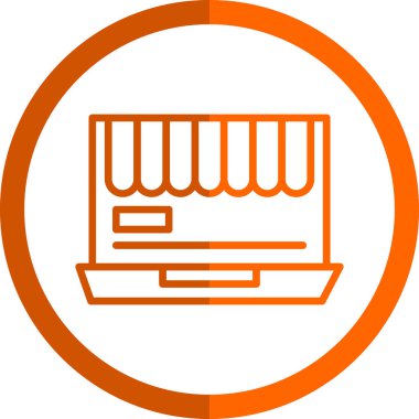 Çevrimiçi Depolama simgesi, vektör illüstrasyonu