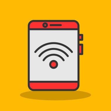 akıllı telefon simgesi, vektör illüstrasyonu basit tasarım