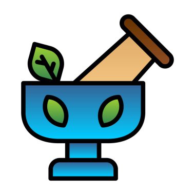 Çizgi film bitki simgesinin vektör çizimi