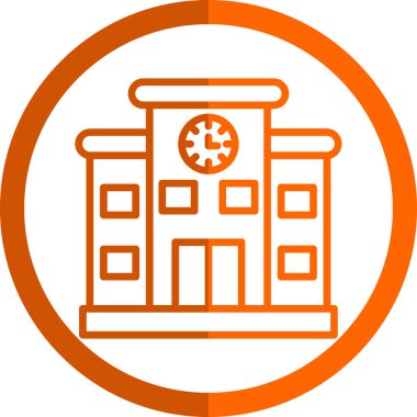 Bina. Web simgesi basit illüstrasyon