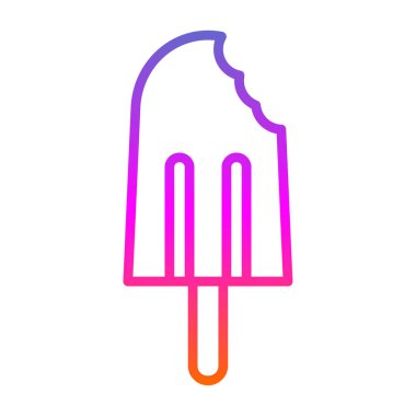 Çizgi fırçası simgesi beyaz arkaplanda izole edildi. Renkli taslak konsepti. Vektör.