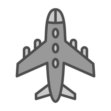 uçak ikonu vektör illüstrasyonu 