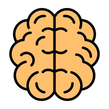 Beyin simgesi, vektör illüstrasyonu 