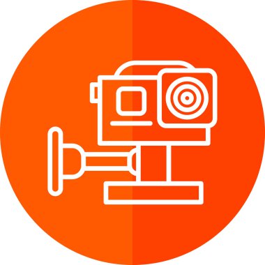 Eylem Kamerası simgesi, vektör illüstrasyonu basit tasarım