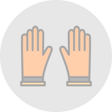 Eldivenler web simgesi vektör illüstrasyonu 