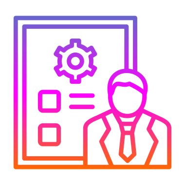 Bir insan simgesinin vektör illüstrasyonu