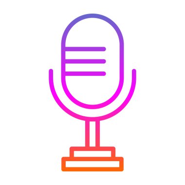 mikrofon simgesi, vektör illüstrasyonu basit tasarım