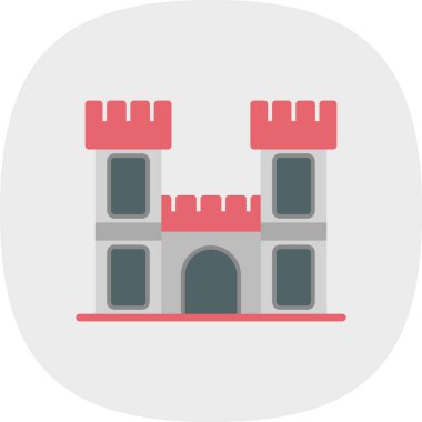 kale simgesi, vektör illüstrasyonu basit tasarım