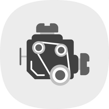 motor simgesi, vektör illüstrasyonu basit tasarım