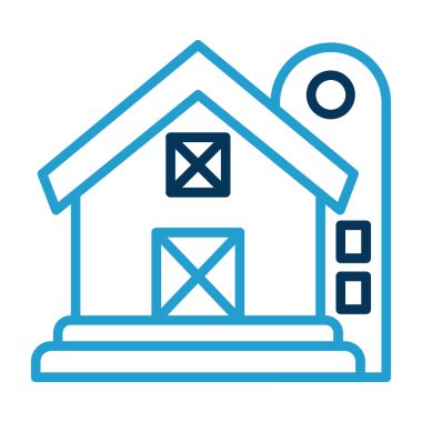 Barn basit simge vektör illüstrasyon tasarımı