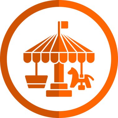 Lunapark atlıkarıncası, web basit illüstrasyon