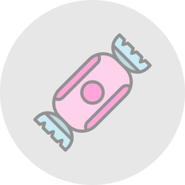 Şeker simgesinin vektör illüstrasyonu 