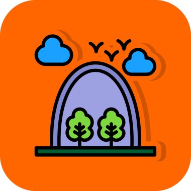 Bir ağaç simgesinin vektör illüstrasyonu