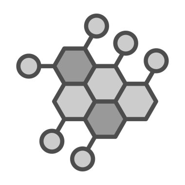 Molekül yapısı simgesi, basit tarzı