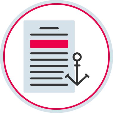  Çapa metni. Web simgesi basit illüstrasyon 