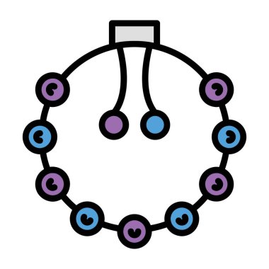 Boncuklar. Web simgesi basit illüstrasyon