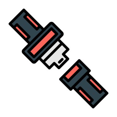 Emniyet kemeri düz simgesi, vektör illüstrasyonu 