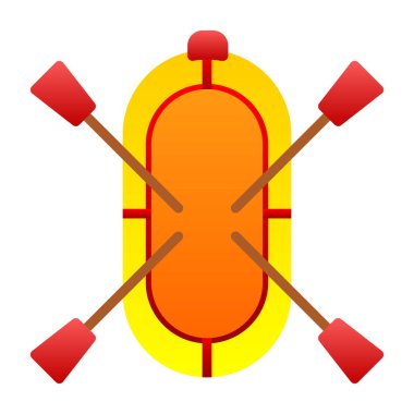 Rafting simgesinin vektör illüstrasyonu 