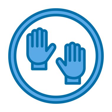 Eldivenler web simgesi vektör illüstrasyonu 