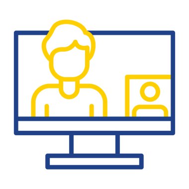 video. Web simgesi basit illüstrasyon