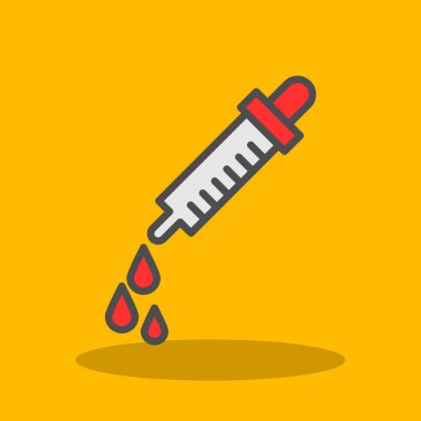 Kan testi vektör simgesi