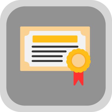Sertifika simgesi, eğitim konsepti, vektör illüstrasyonu