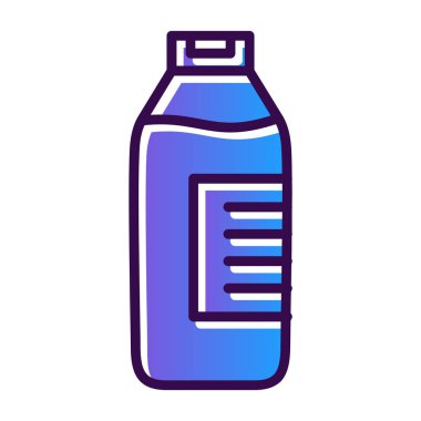 Süt düzlüğü simgesi, vektör illüstrasyonu