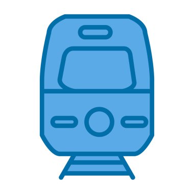 Tren ikonu. Web için tren vektör simgelerinin özet çizimi