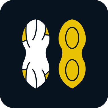 Yer fıstığı web simgesi, vektör illüstrasyonu