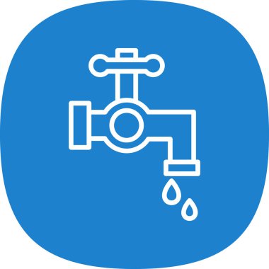 Musluk simgesi izole edilmiş vektör illüstrasyonu  