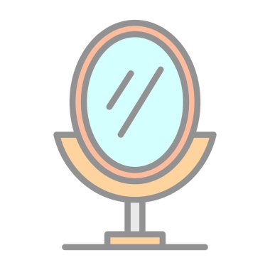 ayna simgesi, ağ basit illüstrasyon