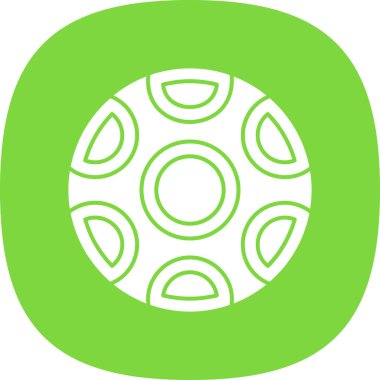 düz futbol topu simgesi, vektör illüstrasyonu