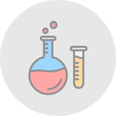 Vektör laboratuvar ikonu, vektör illüstrasyonu. Kimya konsepti                  