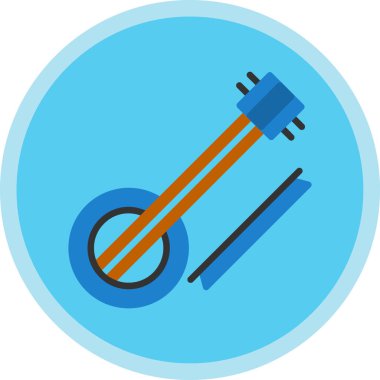 Mavi ve beyaz bir ikonun vektör illüstrasyonu