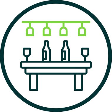 Şarap simgesinin vektör illüstrasyonu