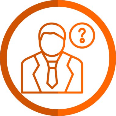 İş adamı vektör simgesi. Düz yuvarlak sembol. Pictogram beyaz arka planda izole edilmiştir. ağ ve arayüzler için dizayn edildi.