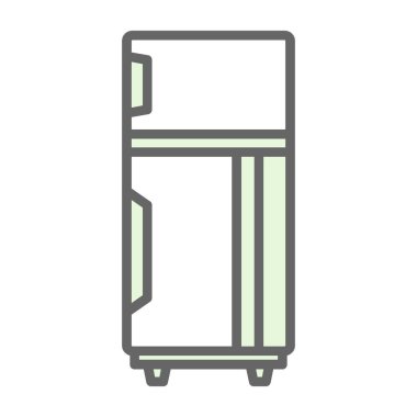 buzdolabı simgesi, vektör illüstrasyonu basit tasarım