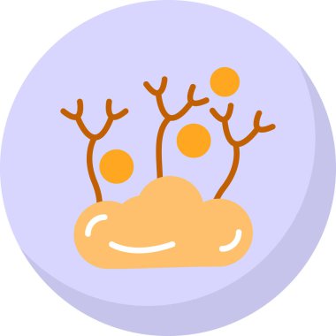 Mantar. Web simgesi basit illüstrasyon