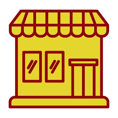 Market simgesinin vektör illüstrasyonu