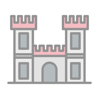 kale simgesi, vektör illüstrasyonu basit tasarım