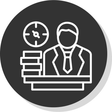 Bir iş adamı simgesinin vektör çizimi