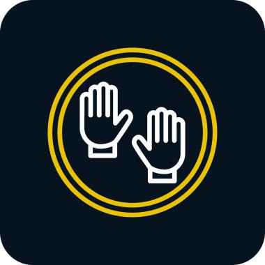 Eldivenler web simgesi vektör illüstrasyonu 