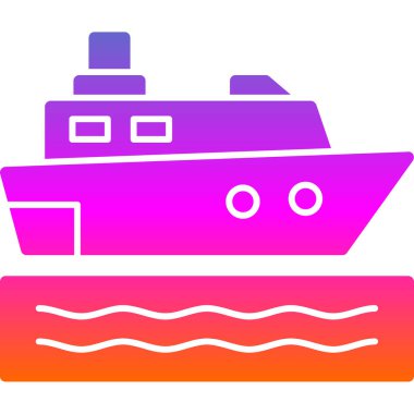 Renkli Cruise gemi vektör çizimi basit tasarım